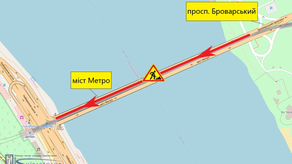 На мосту Метро оголосили ремонт — з 18 липня вводять обмеження руху