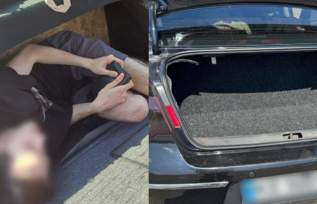 $8000 за место в багажнике — в Одесской области мужчина хотел «незаметно» выехать за границу, видео