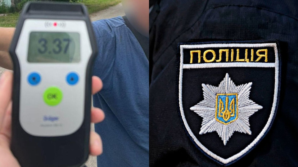 На Чернігівщині нетверезий водій перевищив норму алкоголю в 17 разів