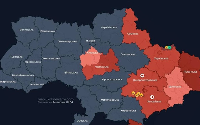 На Київщині тривогу оголошуватимуть по районах, де є реальна загроза
