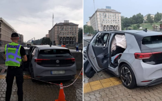 У Києві автомобіль ледь не влетів у підземний перехід на Майдані Незалежності – фото