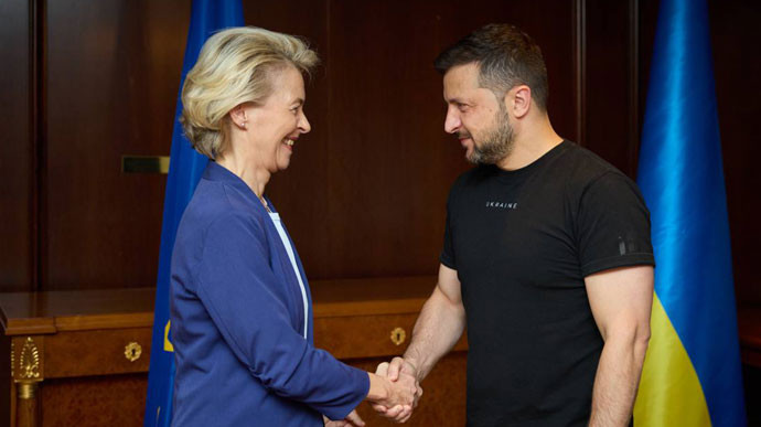 Урсула фон дер Ляєн і Володимир Зеленський обговорили  кроки до мирної угоди
