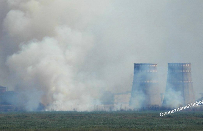 У районі вантажного порту Запорізької АЕС зафіксовано задимлення – Міненерго
