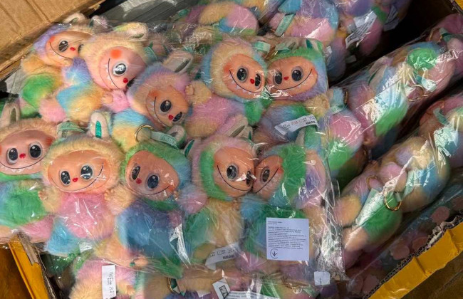 На Закарпатье таможенники остановили целую фуру контрафактных Лабубу