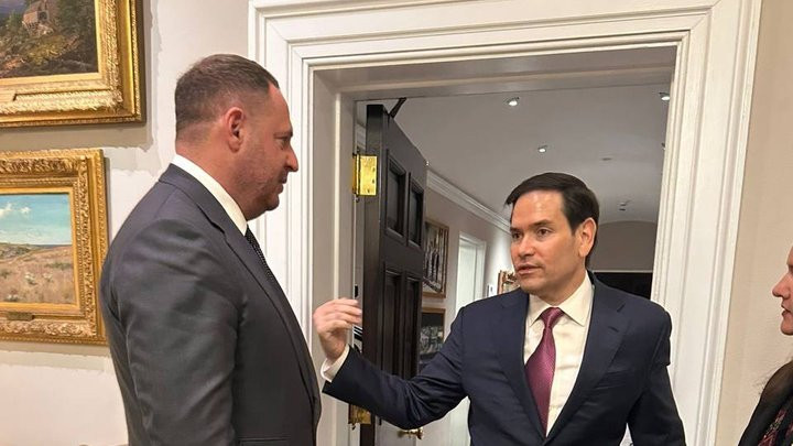 Єрмак ще раз обговорив з Рубіо мирний план для України перед зустріччю Трампа та Путіна