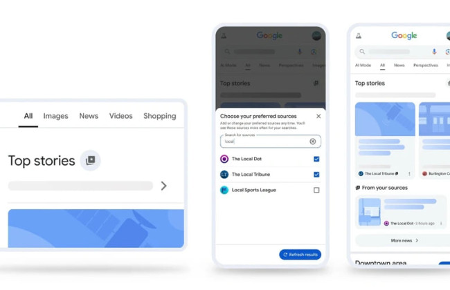 Google дасть користувачам обирати улюблені джерела для пошуку