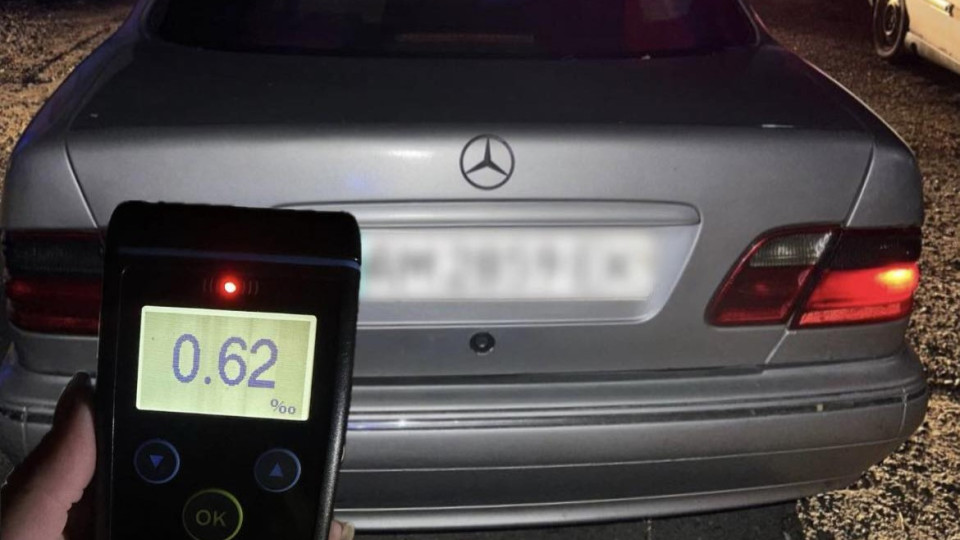У Києві у комендантську годину затримали водія Mercedes без посвідчення і напідпитку