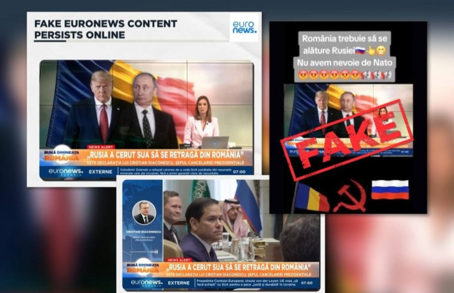 Фейковые видео от имени Euronews: в сети распространяют манипуляции о «выходе Румынии из НАТО»