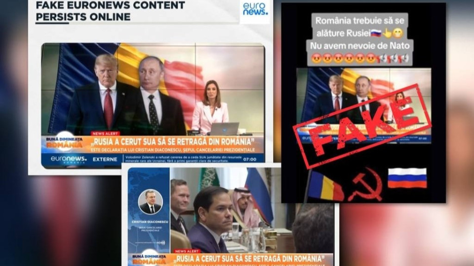 Фейковые видео от имени Euronews: в сети распространяют манипуляции о «выходе Румынии из НАТО»