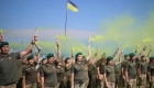 Во Львове на высоте 294 метра пограничники создали «живой» флаг, видео