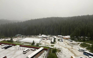 В Карпатах выпал первый снег – видео