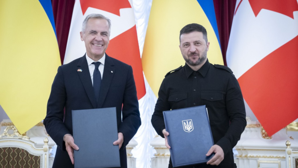 Володимир Зеленський та Марк Карні підписали План дій з оборонного співробітництва України й Канади