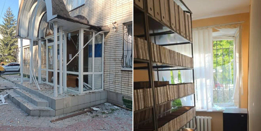 В Сумах из-за российского удара повреждено здание юстиции, фото