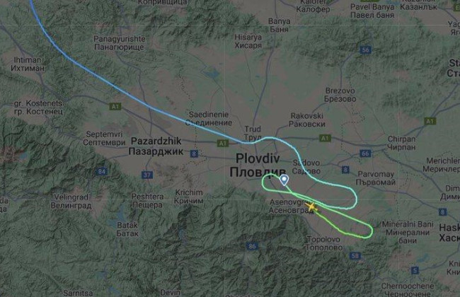 Самолет фон дер Ляйен в Пловдив летел с хорошим сигналом GPS от вылета до посадки — Flightradar