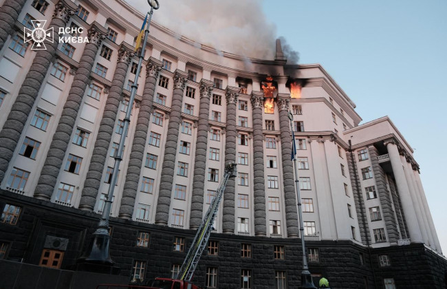 Юлія Свириденко підтвердила пошкодження будівлі Уряду в Києві внаслідок атаки РФ – фото