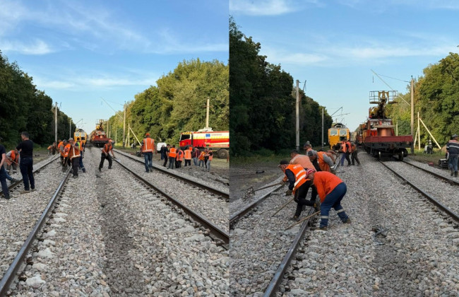 Движение поездов между Васильковом и Бояркой полностью восстановлено после ночных взрывов в Киевской области