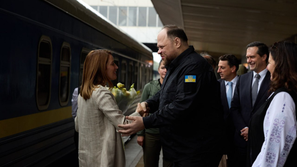 В Киев прибыла глава Европарламента Роберта Метсола