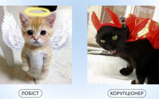 В НАПК решили проиллюстрировать котиками разницу между лоббистами и коррупционерами