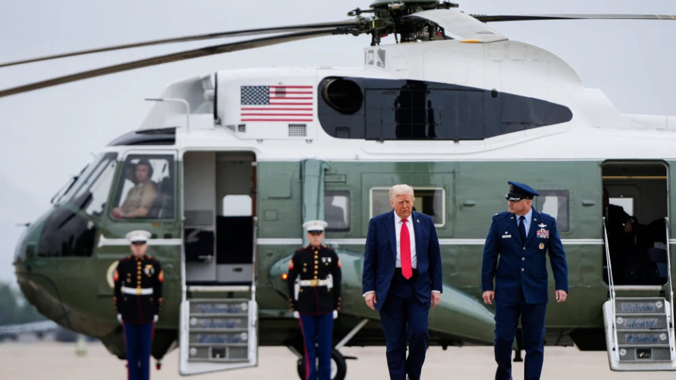 В США задержали мужчину, который нацелил лазер на вертолет Трампа
