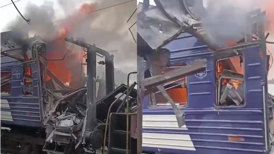 Зеленський оприлюднив відео з наслідками атаки росіян на пасажирський поїзд в Шостці, відомо про 30 постраждалих