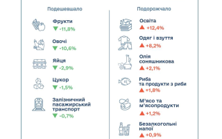 У вересні подешевшали фрукти та овочі, але освіта й одяг різко зросли в ціні — Держстат