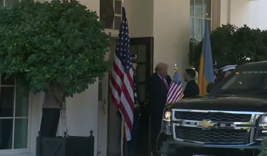 Владимир Зеленский прибыл в Белый дом на встречу с Дональдом Трампом, видео