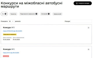 В Україні тестують цифрову процедуру подачі документів для конкурсу на міжобласні маршрути