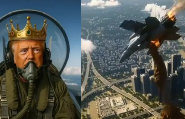 Трамп опубликовал ИИ-видео, на котором он с короной на голове сбрасывает нечистоты на участников протеста «No Kings»