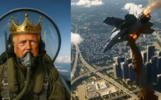 Трамп опублікував ШІ-відео, на якому він із короною на голові скидає нечистоти на учасників протесту «No Kings»