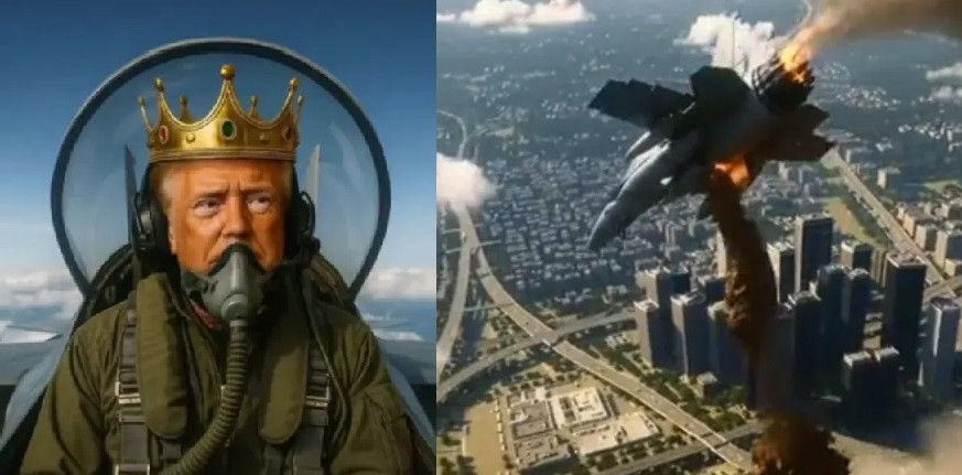 Трамп опубликовал ИИ-видео, на котором он с короной на голове сбрасывает нечистоты на участников протеста «No Kings»