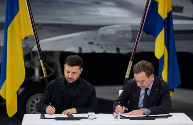 Украина получит первые истребители Gripen из Швеции в 2026 году — Зеленский назвал соглашение историческим