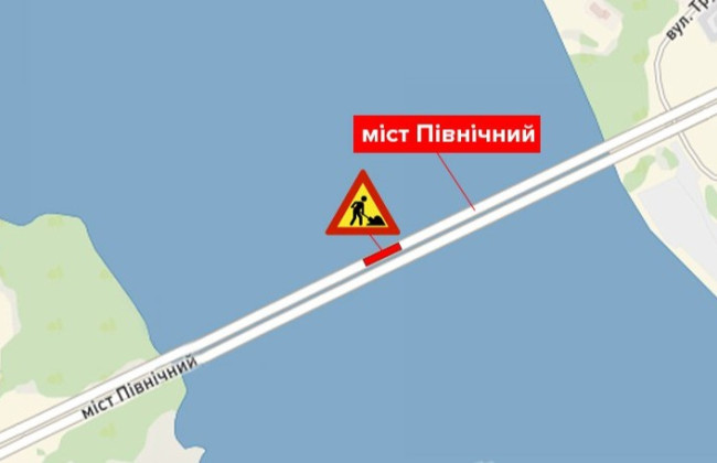 В Киеве ограничат движение транспорта на Северном мосту
