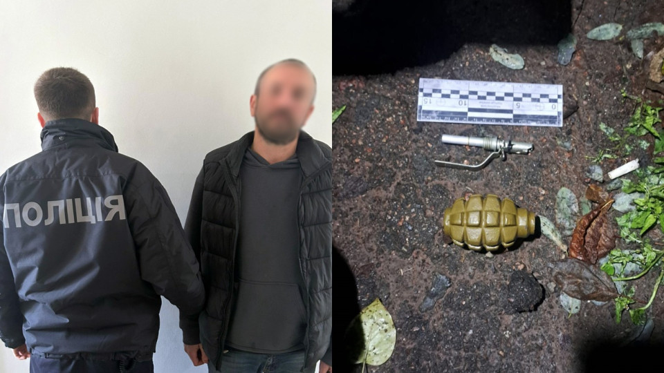 У Чернігові затримали чоловіка, який погрожував гранатою колишній дружині та поліцейським