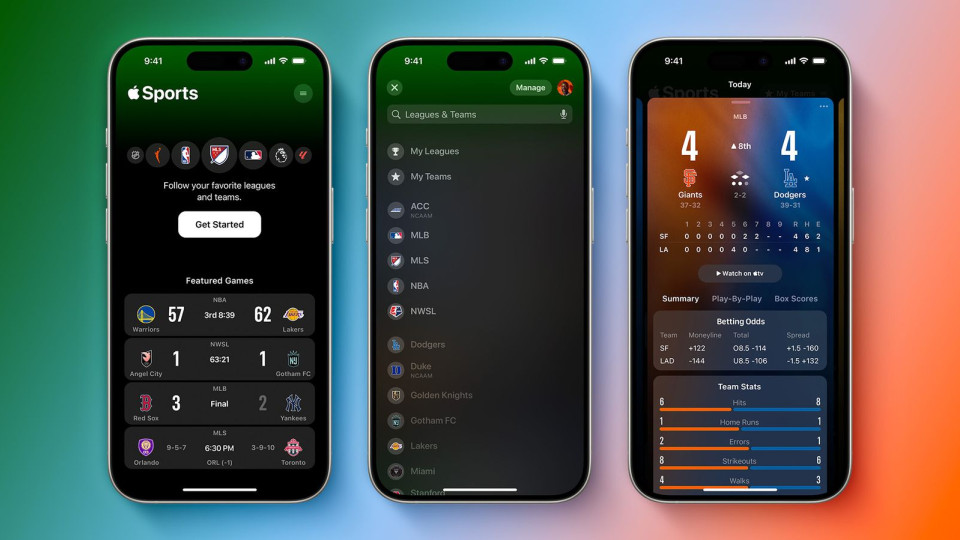 Бесплатное приложение Apple Sports теперь доступно в Украине
