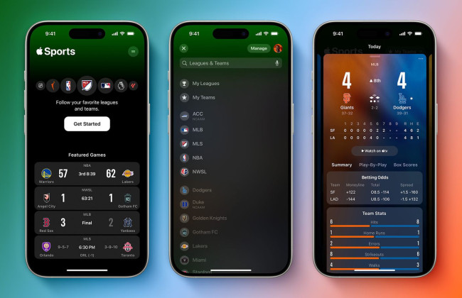 Бесплатное приложение Apple Sports теперь доступно в Украине