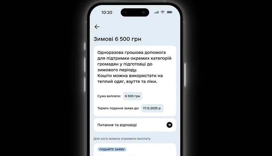 Как подать заявку на получение 6500 грн Зимней поддержки — видеоинструкция