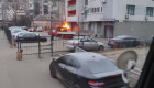 В Киеве вспыхнул генератор — огонь перекинулся на фасад жилого дома, фото