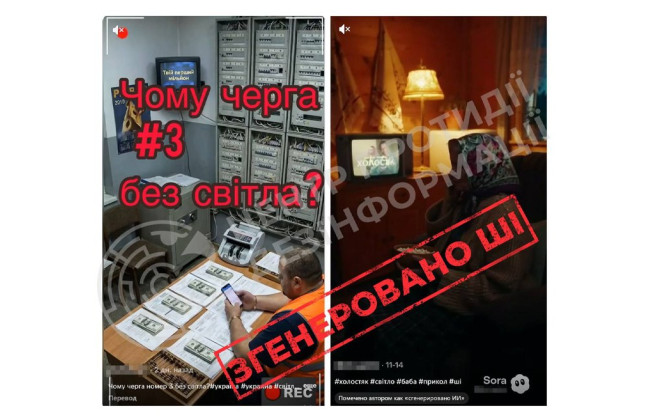 Несмешные шутки от РФ – ЦПД СНБО фиксирует волну ИИ-видео о причинах отключения света