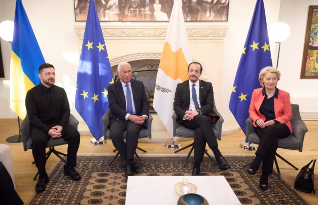 Зеленский в Никосии обсудил с лидерами ЕС оборонную поддержку и вступление Украины в Евросоюз