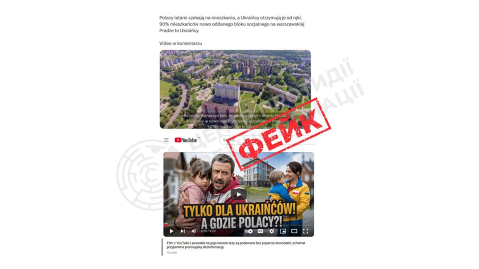 У Польщі поширюють фейк про «привілейоване» житло для українців – ЦПД РНБО