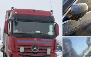 У Києві водій вантажівки пошкодив припаркований автомобіль і утік з місця ДТП