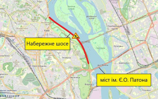 У Києві два дні обмежуватимуть рух Набережним шосе