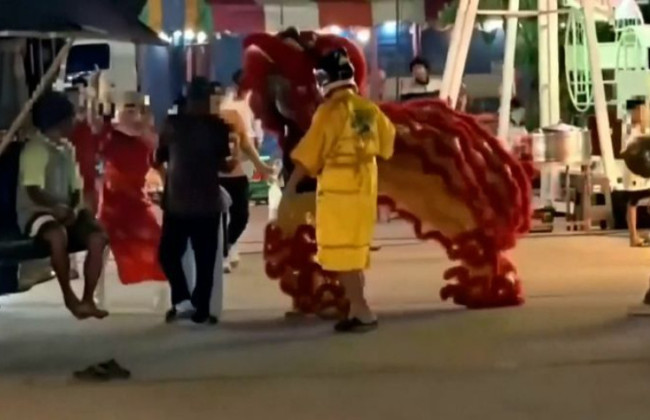 У Таїланді поліцейські перевдяглися в левів-аніматорів, щоб затримати небезпечного грабіжника — відео