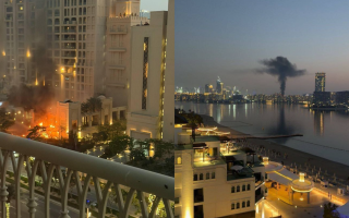 Момент прильоту біля 5-зіркового готелю в Дубаї потрапив на відео: нові кадри з Еміратів