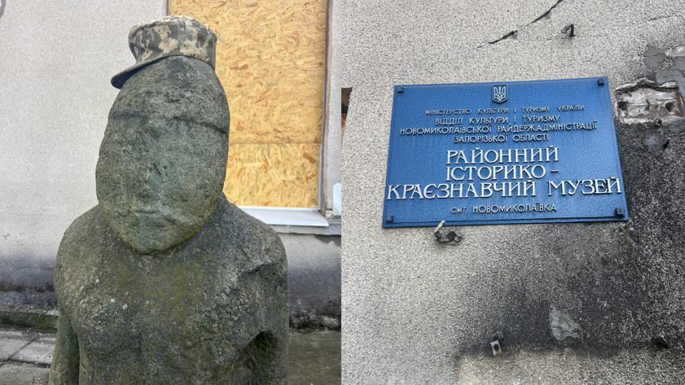 На Запорожье эвакуировали каменных баб из-под ударов российских КАБов: фото