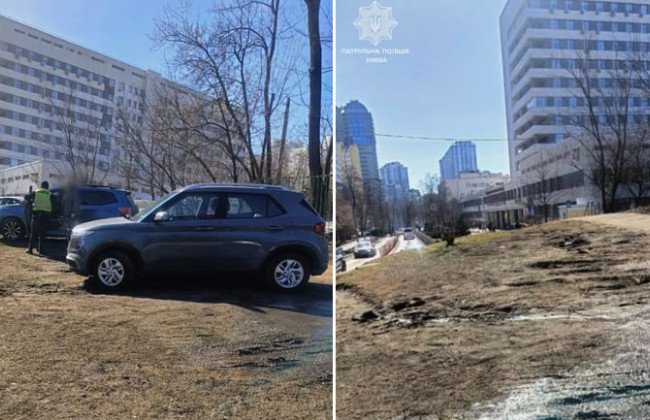 У Києві покарали низку «героїв паркування», які залишили авто на зеленій зоні