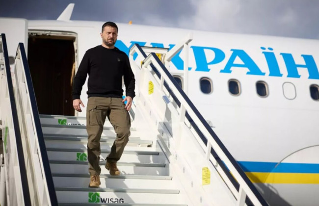 Зеленський прибув до Лондона, де зустрінеться з королем Чарльзом, Стармером та Рютте