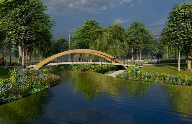 У Києві збудують пішохідний міст у парку на Прирічній за підтримки Литви