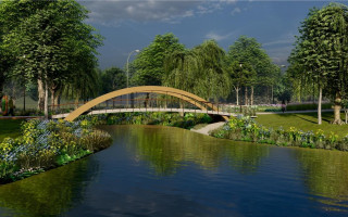 У Києві збудують пішохідний міст у парку на Прирічній за підтримки Литви