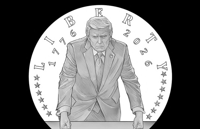 В США одобрили дизайн золотой памятной монеты с портретом Трампа к 250-летию независимости